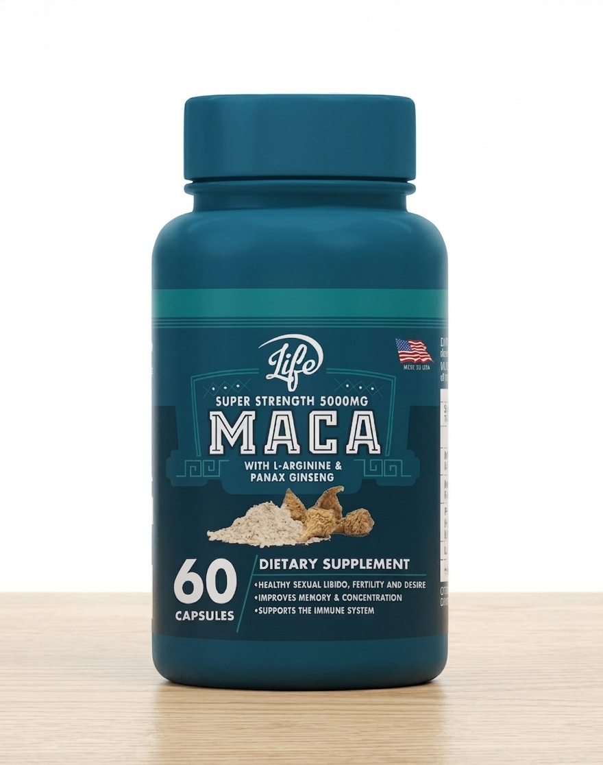 Maca Super Strength 5000mg con L-Arginina & Ginseng