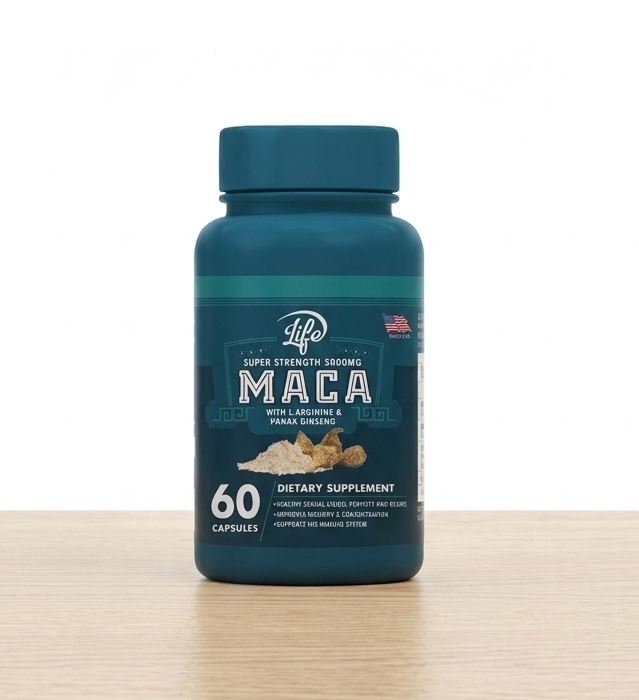 Maca Super Strength 5000mg 60 Cápsulas - frente