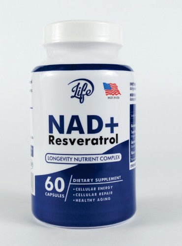 NAD+ Resveratrol Energía y Antienvejecimiento 60 Cápsulas