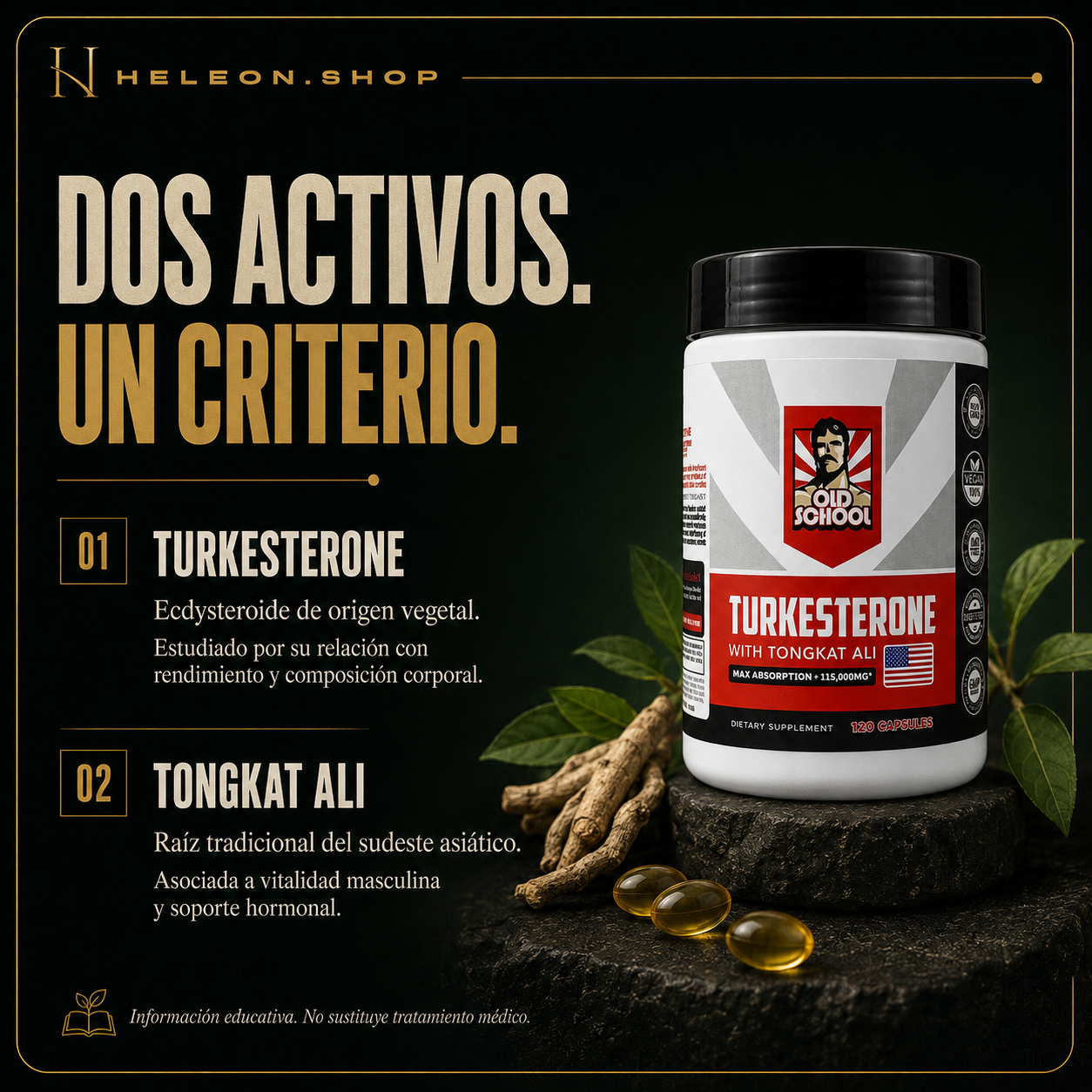 Turkesterone (Testosterona Natural) 120 Cápsulas