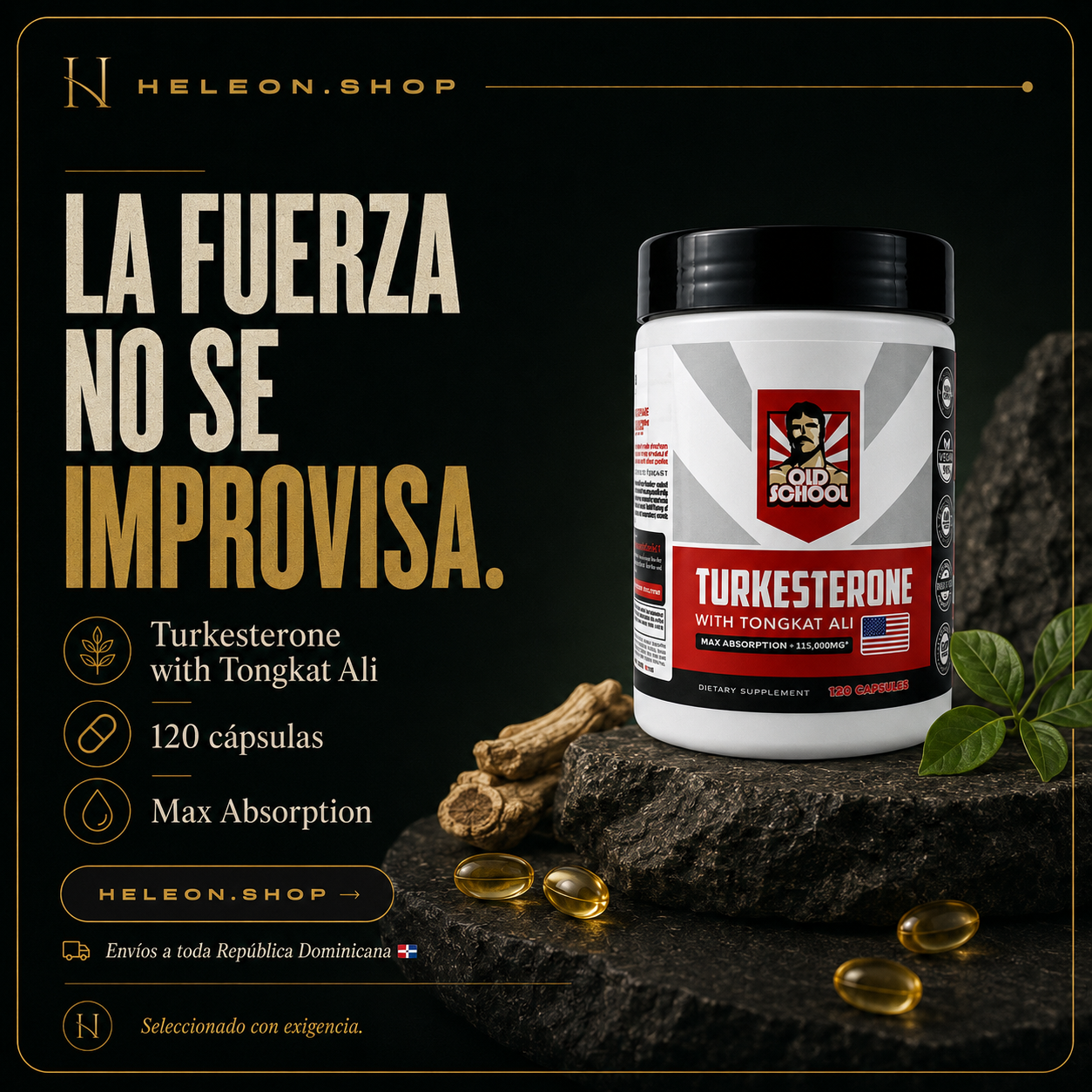 Turkesterone (Testosterona Natural) 120 Cápsulas